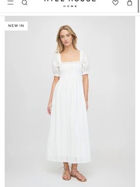 ISO Hill House the Scarlett nap dress white Broderie voile